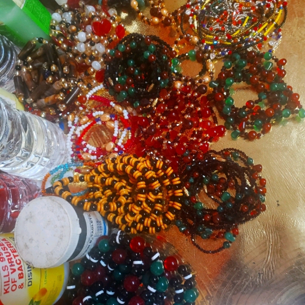 Handmade beads, waist ankle and bracelet